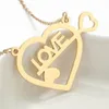 Everfast 10pc / lot Love Heart Key Pendentid Collier Maxi Colar Simple Inoxyd Sain Fashion Charms Chokers Colliers Femmes Filles Couple Aimé Cadeau