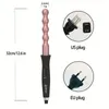 Professional Wand Curling Iron with Rotatable Power Cord and Constant Temperature - Perfect for Hair Care and Hairdressing - Includes Glove and Clips