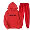 Designer's New ESS Brand Printed Sportswear Men's Couple 27 Color Warm Two Piece Loose Sweatshirt Pants Hoodie Jogging Set 001