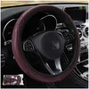 Steering Wheel Covers Gray Red Beige Non-slip Wearproof For 37-38CM Diameter Cover Women Protector Parts