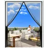 Sheer Curtains Strong Magnetic Door Screen Custom Size Mosquito Net Large Curtain Fly Insect Auto Closing Invisible Mesh For Outdoor gazebo 230812