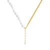 Catene francese crane cuciture in moda barocche vintage per perle per donne temperamento collana elegante e semplice gioielli