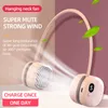 Other Home Garden GOONE Hanging Neck Fan 1000 MAh Quiet Small USB Rechargeable Ai Screen Display Portable Mini Ventilateur Venty Fan Portable 230812