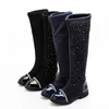 Boots Girls Snow Fashion Crystal Hochwertige Herde Kinder Reißverschluss Kinder Winterschuhe 4 Farben Größe 2637 230811