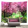 Tapisserier Cherry Blossom Dekorativ vägg Tapestry Heminredning sovrum landskap stort tyg tapestry vägg hängande dekoration väggmålningar r230812