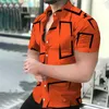 Camicie casual maschili esenti da una camicia stampata a maniche corte barocca hawaiana di alta qualità.