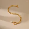 Strand Ccgood Goldenes Armband Armreif für Frauen Mode Gold plattiert 18 K hochwertige Armbänder wasserdichte trendy Nahe Osten Schmuck