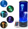 Color Changing Aquarium Tank Simulation Relaxing Mood Jellyfish LED Night Light Lamp in Bedroom for Boys Girls Birthday Gifts HKD230812