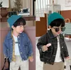 ジャケットベビーガールズボーイズファッションカジュアルデニムジャケットをコートする子供の子供オーバーコート衣装R230812