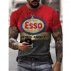 T-shirts pour hommes Fashion Summer Style Castrol Retro Retro T-shirt à manches courtes T-shirts d'huile d'impression 3D pour hommes O-col