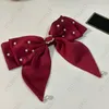 Branda de cabelo de bowknot bonita para feminino designer bandana de cabeça de menina feminino de cabelo de luxo pérolas pérolas para namorada moda da filha Presente