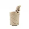 Storage Bottles Wholesale 20pcs Customized Luxury Custom Marble Tank For Makeup Brush Holder Stone Pen