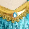 Flickans klänningar flickor jasmin kostym arabisk prinsessa klänning barn födelsedagsfest jul fancy klänning baby jasmine cosplay kläder 2-10 år 230812
