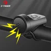 Bike Horns Xtiger Fahrradglocken Horn USB Chargeable Electric 4 Modi Motorcycle Mountain Road Cycling Antitheft Alarm 230811