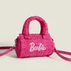 Bolsa de noite travesseiro de moda Kawaii Bolsa de acessórios rosa Nicho preto design de fragrâncias cilíndricas para meninas presentes 230812