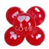 Dekoration älskar dig bokstav att skriva ut dubbel hjärta runda dekorativt ballongförslag för att uttrycka bröllopslila rött