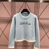 2023 New Street Style Long sleeved Knitted Wool Heavy Industry 3D Embroidery Knitted 3D Embroidery Long sleeved Sweater Popular