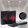 Gambing Quality Plastic Pvc Poker Taproofing Black Playing Cards Creative Gift Durable Cards 2670261 Drop Liviling Sports Outdoors Lei DH8FU