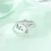 Wedding Rings Punk Vintage Bird Ring For Women Men Verstelbare maat Geometrische prachtige creatieve sieraden