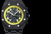 Relógios de pulso multifuncionais Esporte Mens Relógio Designer Relógios Sapphire Crystal Swiss 3126 Automático Mecânico PVD 316L Aço Inoxidável À Prova D 'Água Luminosa