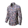 Men's Casual Shirts 2023 Autumn Retro Clothing Printed Shirt Vacation Fancy Shirt.