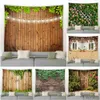 タペストリーピンクの花緑の植物風景庭の背景装飾タペストリー田舎の壁画壁吊り下げカーテンベッドルームブランケットR230812