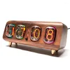 Table Clocks 4-bit Simple Glow Nixie Tube Clock IN12 Bluetooth Control Lamp Alarm True