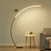 Lâmpadas de chão Lâmpada LED moderna Minimalista C Forma para sala de estar Decoração de estudo Decoração clara de cabeceira em casa nórdica em pé