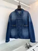 Vår- och höstens modedesigner Jacka USA Size Zipper Blue Jean Jacket Högkvalitet Design Luxury Mens Jackets