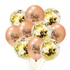 Decoração 10/15 pçs rosa ouro noiva balões despedida de solteira decoração ballon noiva para chá de panela suprimentos casamento