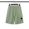 Mäns shorts 2023 C.P Spring and Summer Leisure Fashion Pure Cotton Round Mirror Type Solid Color Sports rak