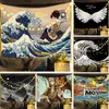 Tapestries Surfing Wall Tapestry Bedroom Decoration Anime Tapestry Wall Hanging Aesthetic Decoration R230812