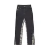 Jeans masculin 2023 Cool Design Camouflage Patchwork Straight Pant