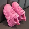 Sneakers Spring Kids PU Girls Casual Mesh Solid Pink Hell Boys White Hook Loop Kinder nicht Slip Sportschuh Fashion 230812