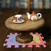 Doll House Accessories 5 Sets Dollhouse Mat Mini Decoratie Vintage Accessoires Meubels Miniatuurvloer Eva Puzzle Prop spelen Tiny 230812