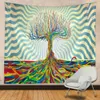 Taquestres de tapeçaria de árvore colorida Tapestry Art Cortina para o quarto de casa Decorações da sala de estar Misterioso R230812