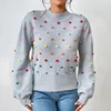Женские свитера прибытие 2023 Праздничный чувство модного свитера Рождества красочный шар.