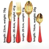 Dinnerware Sets 24pcs Cutlery Set Stainless Steel Tableware Dinner Knife Fork Spoon Kitchen Painted Holiday Gift