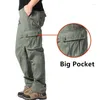 Pantalon masculin printemps et automne cargo multi-poches en vrac vêtements de travail militaire d'entraînement de course à la course à pied Coton grande taille