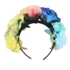 Halloween -Simulation farbenfrohe Pfingstrose Blumenstirnband Schmetterling mexikanische Kronkronenparty Haare Kopie Kopfbedeckung