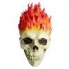 Mascheri per feste Ghost Rider Flame Skeleton Skull Mask Scary Horror Zombie Knight Spooky Knight Halloween Demone Creepy Masque Masque Carnival Party Pups 230812