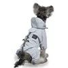 2023 Dog Raincoat Waterproof Reflective Dog Hoodie Coat Pet Four-Legs Clothes Sweat-Absorbent Dog Hoodies Jumpsuit Raincoats New HKD230812