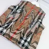 designer kids Waistcoat Spring and Autumn Products baby Outwear Khaki plaid print vest Size 100-160 CM Sleeveless jacket Aug10