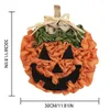 その他のイベントパーティーは手作りの織物カボチャの花輪ハロウィーン装飾ペンダント装飾品のための玄関の玄関装飾家のための吊り下げ装飾30x30cm 230812