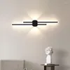 Wall Lamp Modern Led Black Sconce Light Indoor Living Room Bedroom Sofa Background Lighting L80-120cm