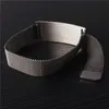2022 Coppia di gioielli Bracciale in acciaio in acciaio in acciaio in acciaio inossidabile fibbia con superficie liscia e caratteri incisi