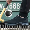 Laarzen punctie proof veiligheidsschoenen voor mannen ademende werk stalen teen beschermende mannelijke constructie sneakers 230812