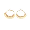 Stud BLIJERY Fashion golden sequins metal tassel hoop earrings luxury trendy temperament earrings for women jewelry gift 230811