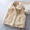 Jackets Nieuwe nepvestjagen meisjes winterjas baby kinderen katoenen gevulde verdikking warme overjassen kinderen kleding r230812