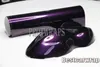 Premium Midnight Purple Glanzend Metallic Vinyl Wrap Car Wrap Met Luchtbel Met Lage Kleeflijm Maat 1 52 20M Rol3038